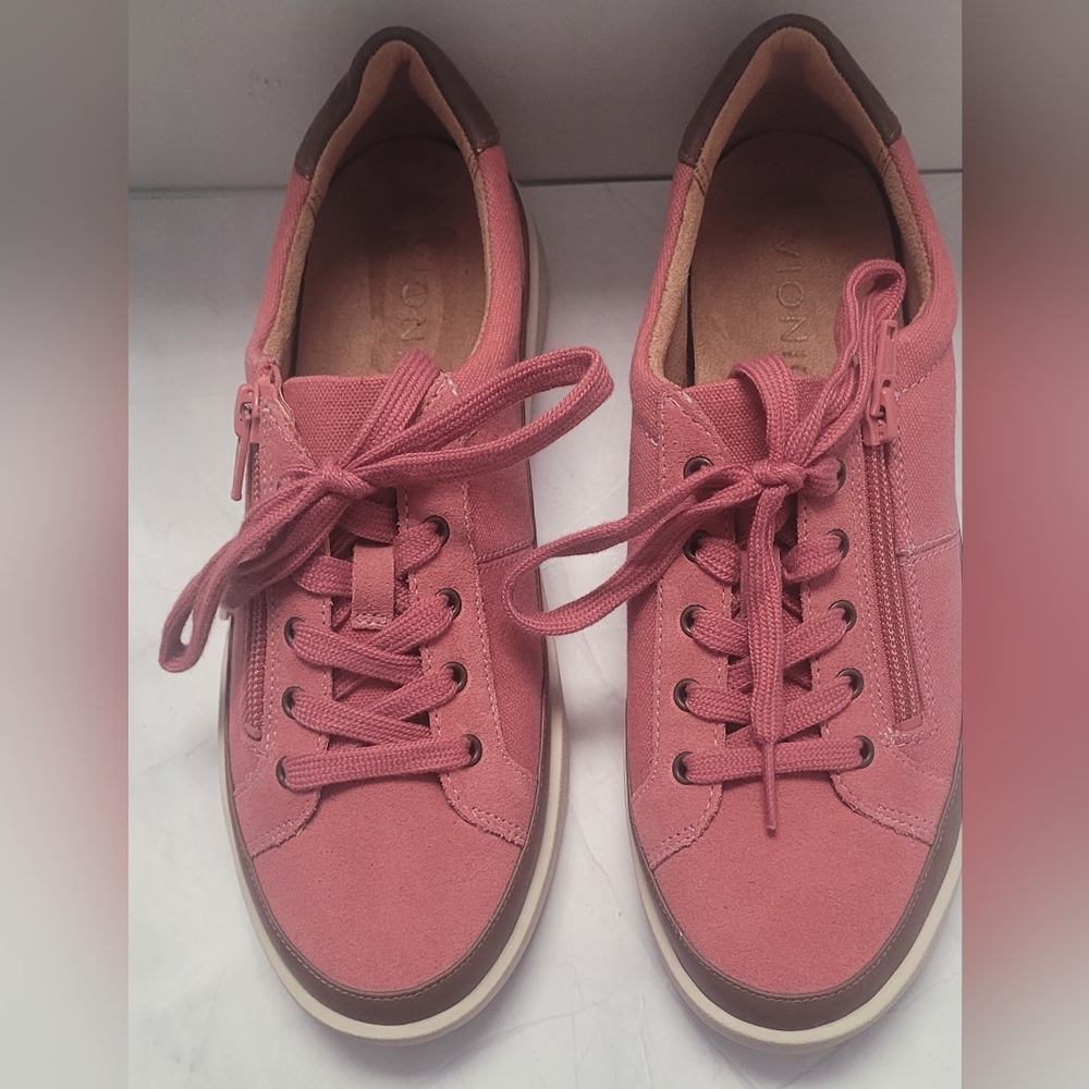 Vionic Pink Lace-Up Sneakers